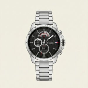 Centrix Carbon Black Silver Chronograph Watch
