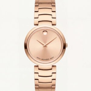 Rose Gold Minimalist Champagne Sunray Dial Luxury Bracelet Watch - Women