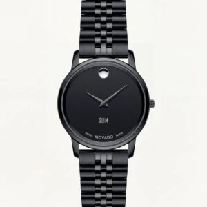 Matte Black Slim Minimalist Men's Watch