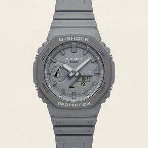 Matte Grey Shock-Resistant Analog-Digital Men's Watch with Minimal Sport Finish