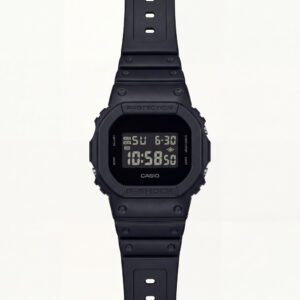 Classic All-Black Digital Men's Watch with Shock-Resistant Square Case