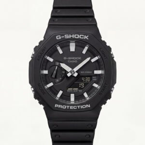 All-Black Tactical Digital-Analog Men's Watch with Shock-Resistant Sport Strap