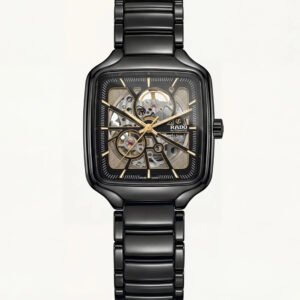 Black Gold Square Skeleton Automatic Men's Watch
