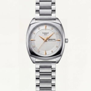 Silver Ivory Diamond Index Day-Date Men's Watch