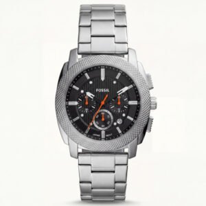 Silver Chronograph Men's Watch with Stainless Steel Bracelet