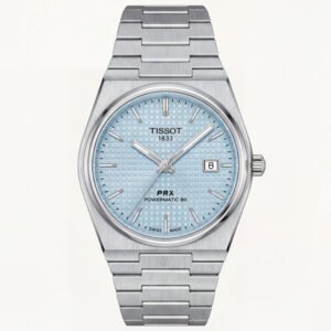 Ice Blue Textured Dial Automatic Steel Watch