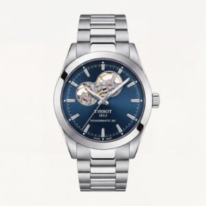 Ocean Blue Open-Heart Automatic Steel Watch