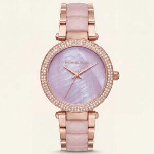 Blush Pearl Crystal Watch - Rose Gold Elegance Edition
