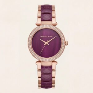 Royal Plum Crystal Watch - Rose Gold Glam Edition