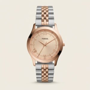 Two-Tone Rose Gold Champagne Dial Classic Quartz Watch
